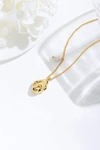 CLASSICHARMS GOLD BAROQUE PENDANT AND PEARL NECKLACE