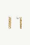 CLASSICHARMS RHINESTONE GOLDEN CHAIN EARRINGS