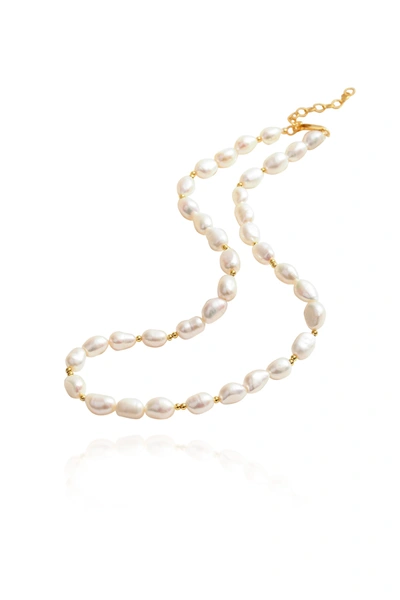 Classicharms Mera Baroque Pearl Gold Beaded Necklace