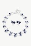 CLASSICHARMS BLUE ENAMEL BUTTERFLY EARRINGS AND NECKLACE
