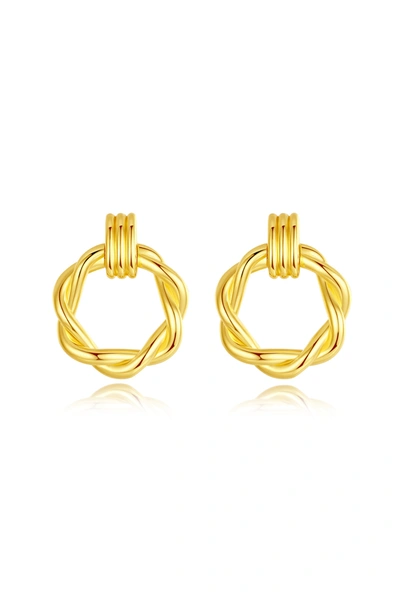 Classicharms Women's Gold Eléa Twisted Hoop Earrings