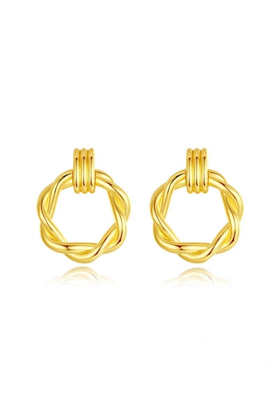 Classicharms Eléa Gold Twisted Hoop Earrings