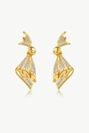 CLASSICHARMS PAVÉ DIAMONDS EMBELLISHED BUTTERFLY EARRINGS