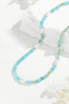 CLASSICHARMS VENUS AMAZONITE CRYSTAL AND PEARL NECKLACE