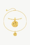 Classicharms Gold Sculptural Zodiac Sign Pendant Necklace Set-aries In Multi