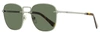 PERSOL MEN'S SQUARE SUNGLASSES PO2490S 513/58 GUNMETAL/HAVANA 54MM