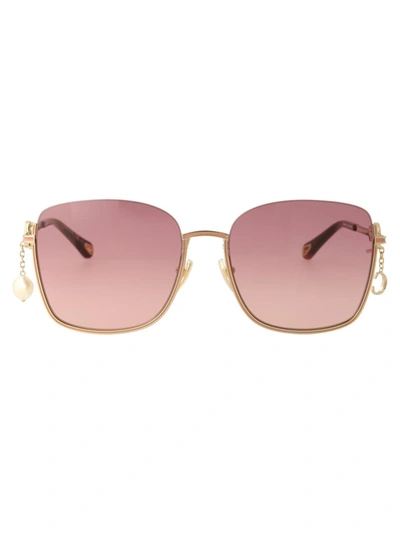 Chloé Chloe Eyewear Sunglasses In 004 Gold Gold Pink