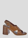See By Chloé Lyna Heeled Sandal In Brown