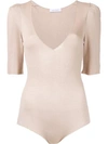 RYAN ROCHE RYAN ROCHE STRUCTURED PUFF SLEEVE BODYSUIT - NEUTRALS,1710RX185YE0212030021