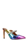 KURT GEIGER DUKE CRYSTAL STRAP POINTED TOE MULE