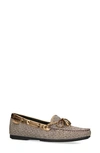 Kurt Geiger Houndstooth Eagle-head Moccasins In Beige