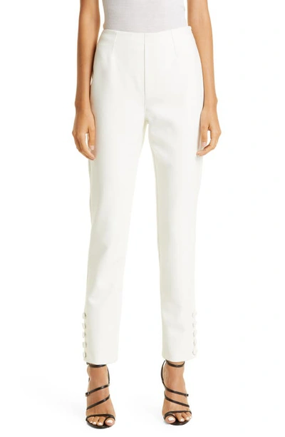 Cinq À Sept Brianne Pintuck Crepe Pants In Ivory
