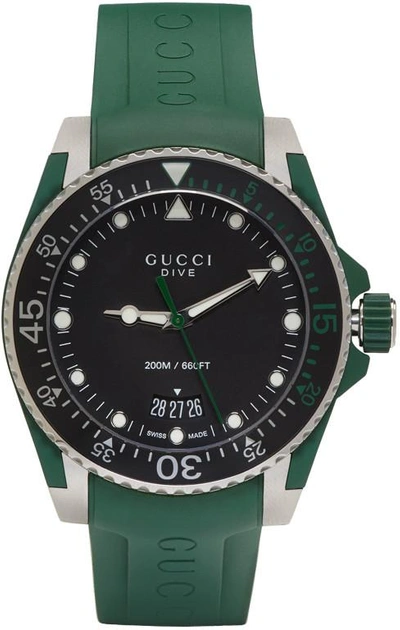 Gucci Dive腕表 In Green Black
