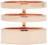 REPOSSI REPOSSI ROSE GOLD TRIPLE BAND BERBERE RING,RG/AL32G