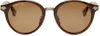 GUCCI Tortoiseshell Layer Web Sunglasses,GG0066S