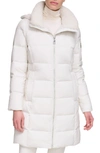 CALVIN KLEIN FAUX SHEARLING LINED DOWN PUFFER JACKET