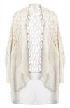 Saachi Knit Poncho In White