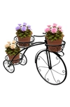 Sorbus Flower Pot Tricycle Display Stand In Black