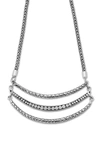 Samuel B. Sterling Silver Triple Bar Frontal Necklace In Silver