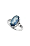 Samuel B. Sterling Silver Oval Blue Quartz Ring In Blue