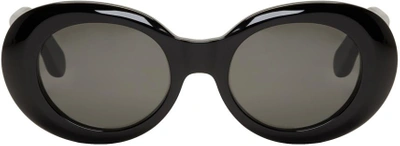 Acne Studios 黑色 Mustang 圆形太阳镜 In Oval Acetate Sunglasses