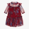 ANGEL'S FACE ANGEL'S FACE GIRLS RED FLORAL TULLE DRESS