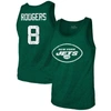 Majestic Men's  Threads Aaron Rodgers Green New York Jets Player Name And Number Tri-blend Tank Top In Green