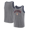 Fanatics Branded  Heather Gray Houston Astros Primary Tank Top In Heather Gray