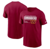 Nike Burgundy Washington Commanders Division Essential T-shirt In Red