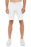 Redvanly Hanover Flat-front Shorts In Bright White