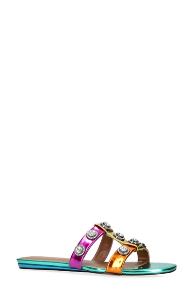 Kurt Geiger Leather Embellished Octavia Sandals In Open Misc