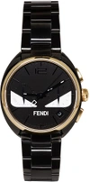 FENDI Black & Gold Momento Bugs Watch