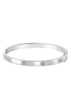 Effy Sterling Silver Diamond Bangle Bracelet In Silver