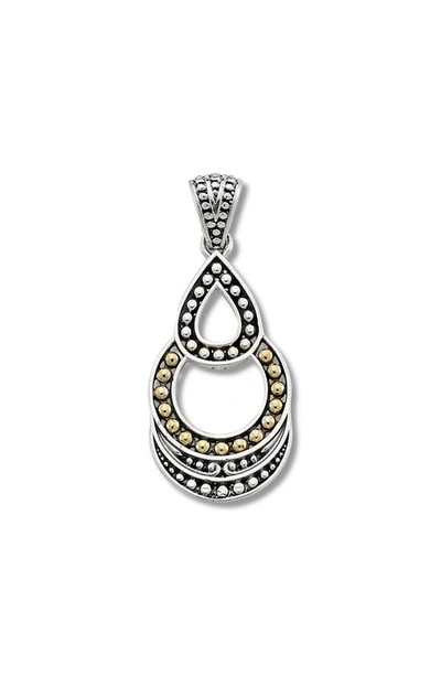 Samuel B. Sterling Silver & 18k Gold Dot Design Pendant In Silver And Gold