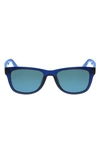 Lacoste 52mm Rectangular Sunglasses In Blue