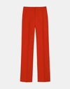 Lafayette 148 Finesse Crepe Gates Full-leg Pant In Red