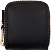 Comme Des Garçons Black Small Leather Zip Around Pouch