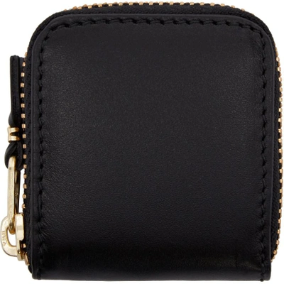 Comme Des Garçons Black Small Leather Zip Around Pouch