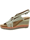 Zodiac Petra Womens Buckle Suede Wedge Sandals In Multi
