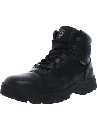 Skechers Wascana - Benen Mens Waterproof Lace-up Tactical Work Boots In Black