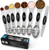 Zulay Kitchen Magnetic Measuring Spoons With Leveler In Silver