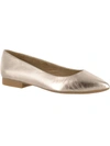 Bella Vita Vivien Womens Leather Dressy Pointed Toe Flats In White