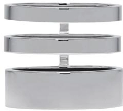 Repossi  White Gold Triple Band Berbere Ring 