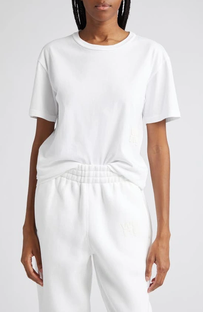 Alexander Wang Cotton T-shirt With Logo In White