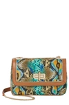 BRAHMIN ROSALIE SNAKE EMBOSSED LEATHER CONVERTIBLE CROSSBODY BAG