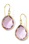 Ippolita 18kt Yellow Gold Rock Candy Amethyst Teardrop Earrings In Gold/ Amethyst