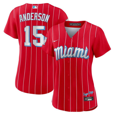 Nike Brian Anderson Red Miami Marlins City Connect Replica Player Jersey