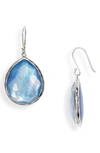 Ippolita Sterling Silver Rock Candy Mother-of-pearl & Lapis Doublet Teardrop Earrings In Silver
