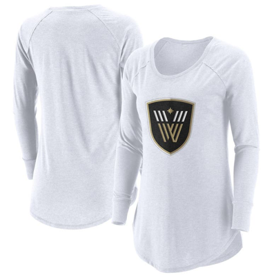 Adpro Sports White Vancouver Warriors Primary Logo Tri-blend Long Sleeve T-shirt