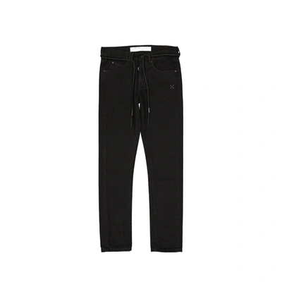 Off-white Cotton Denim Jeans In Black